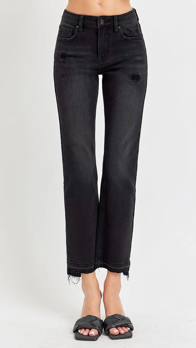 Mid Rise Release Hem St Leg Jean