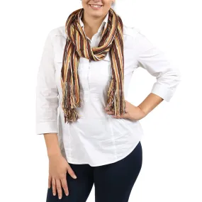 Missoni  Brown/Mustard Striped Scarf
