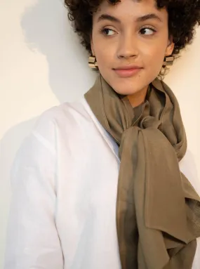 NOAH Tan Linen Scarf