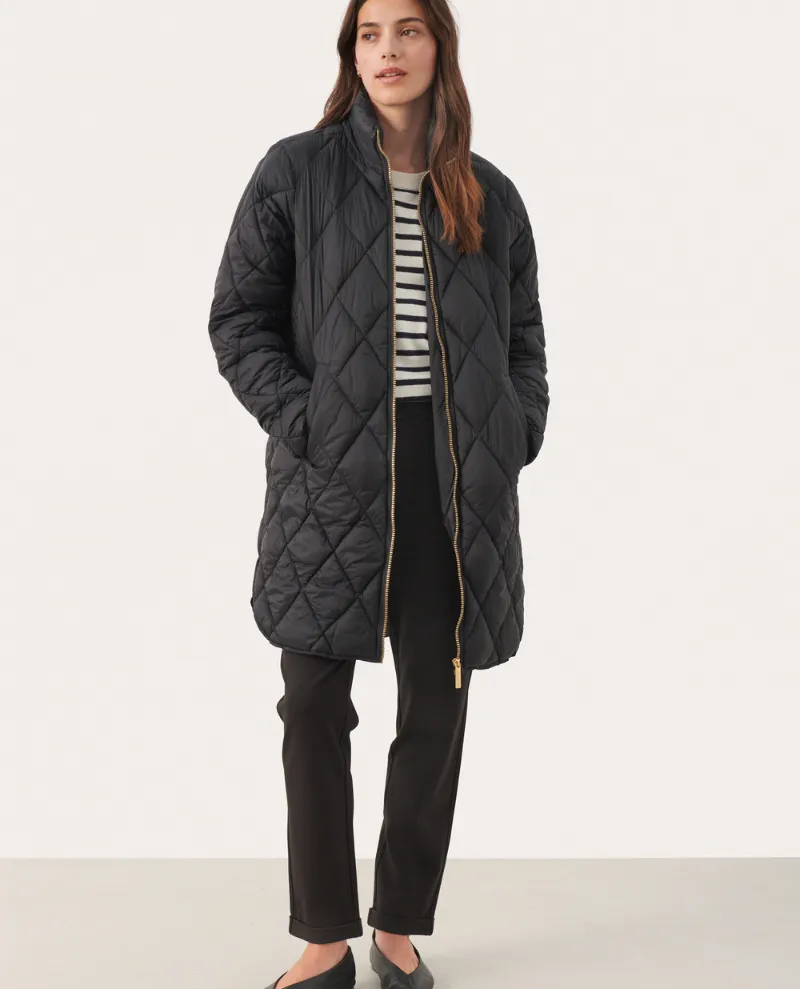 Part Two Olilas Black Quilted Jacket