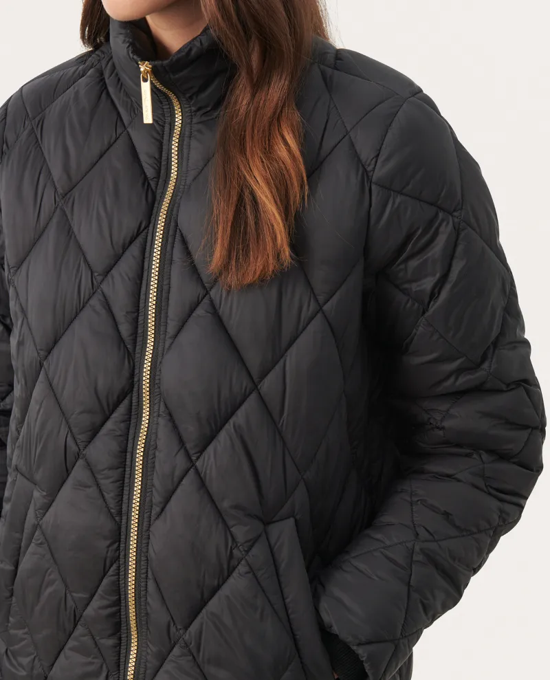 Part Two Olilas Black Quilted Jacket