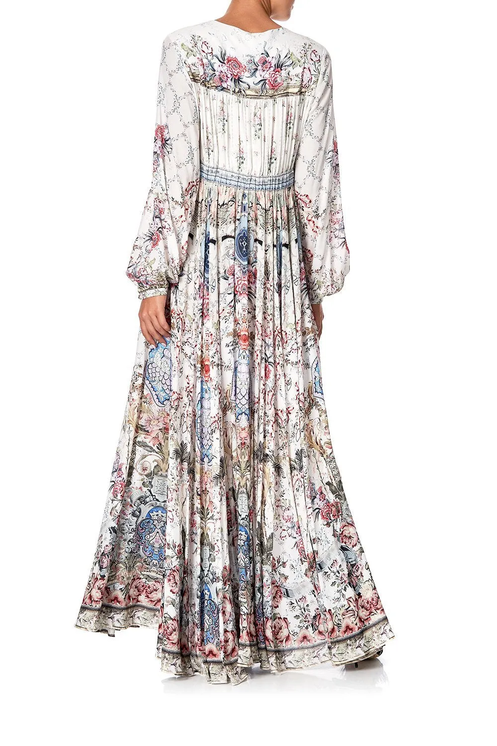 PEASANT DRESS WITH TIE FRONT SOUTHERN BELLE