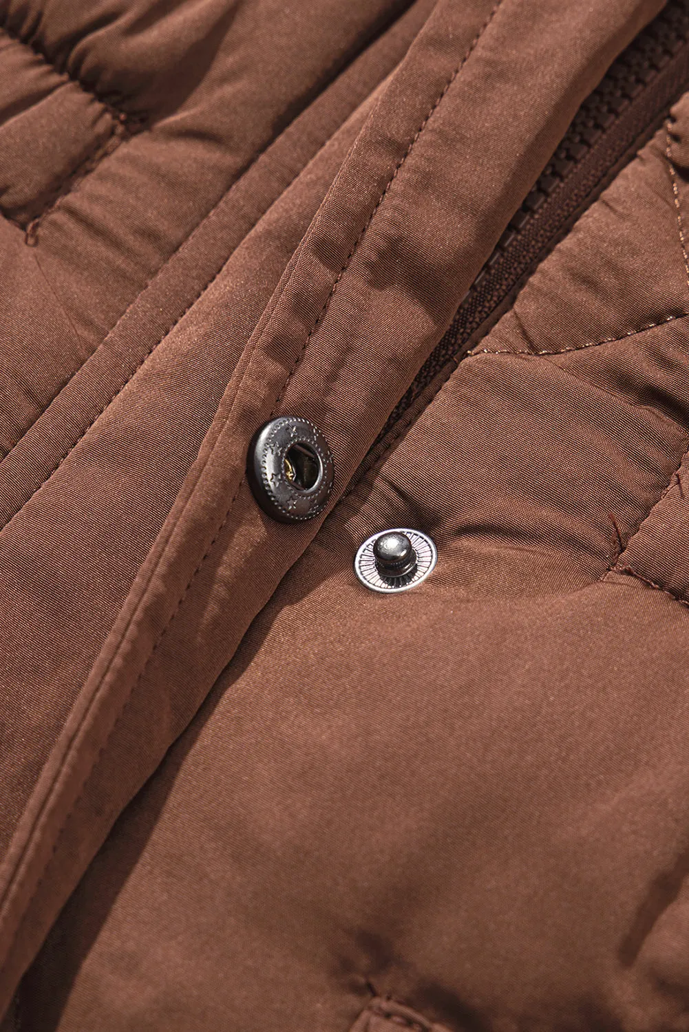 Puffer Quilted Long Vest Coat