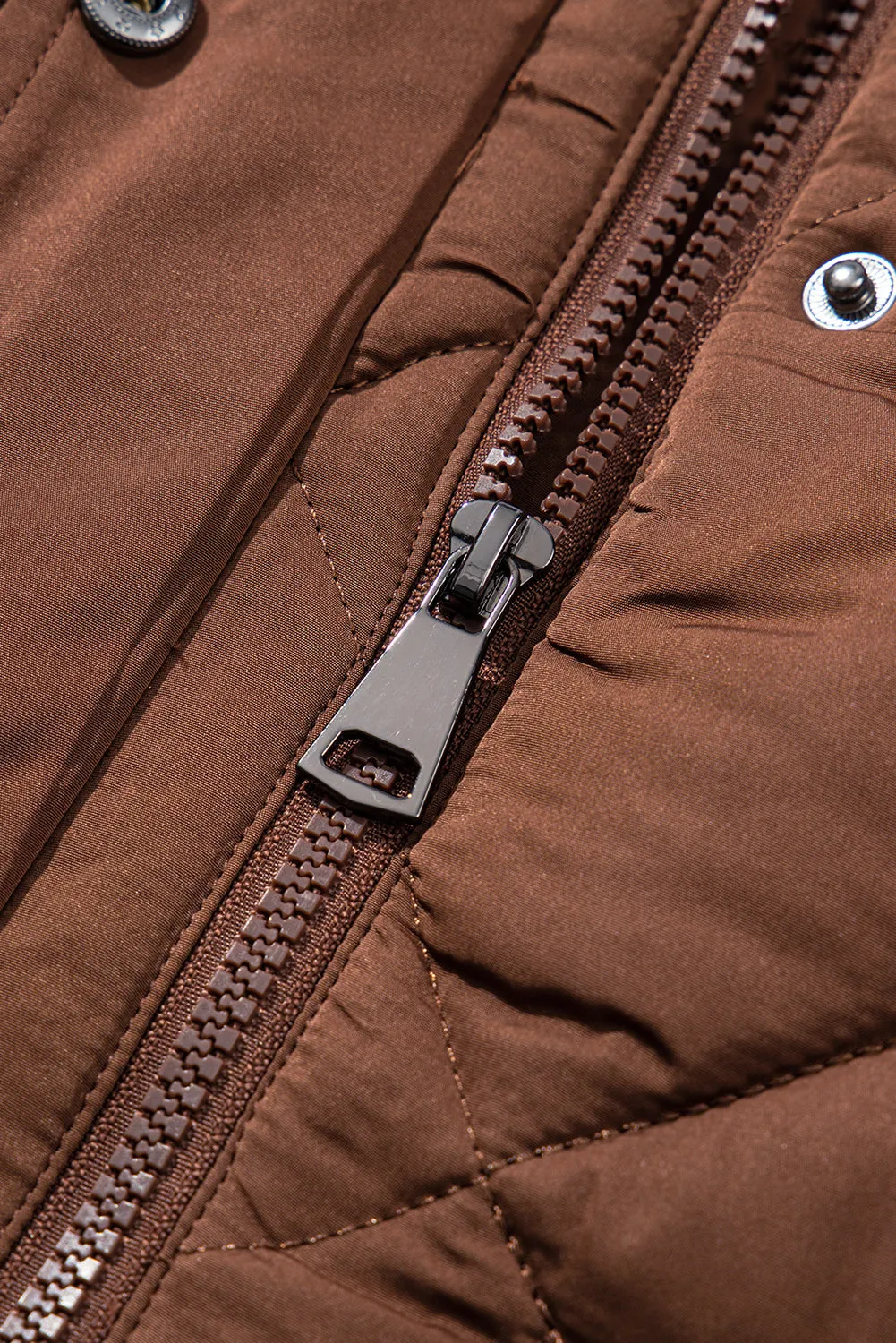 Puffer Quilted Long Vest Coat
