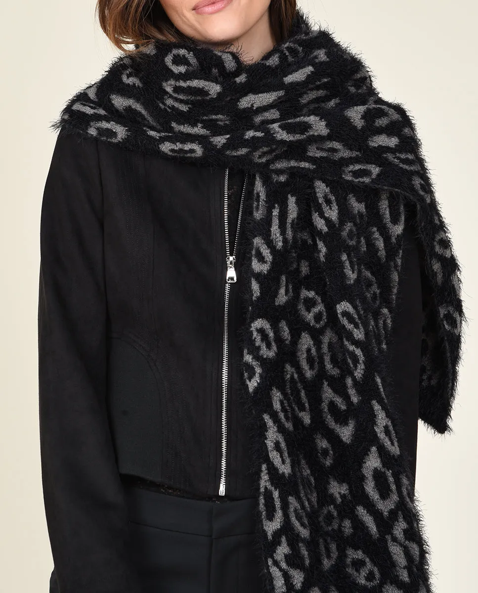 Reversible Leopard Scarf