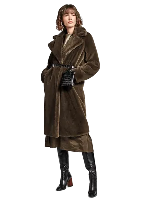 Riani Super Soft Olive Green Teddy Bear Coat 802990-5327 546
