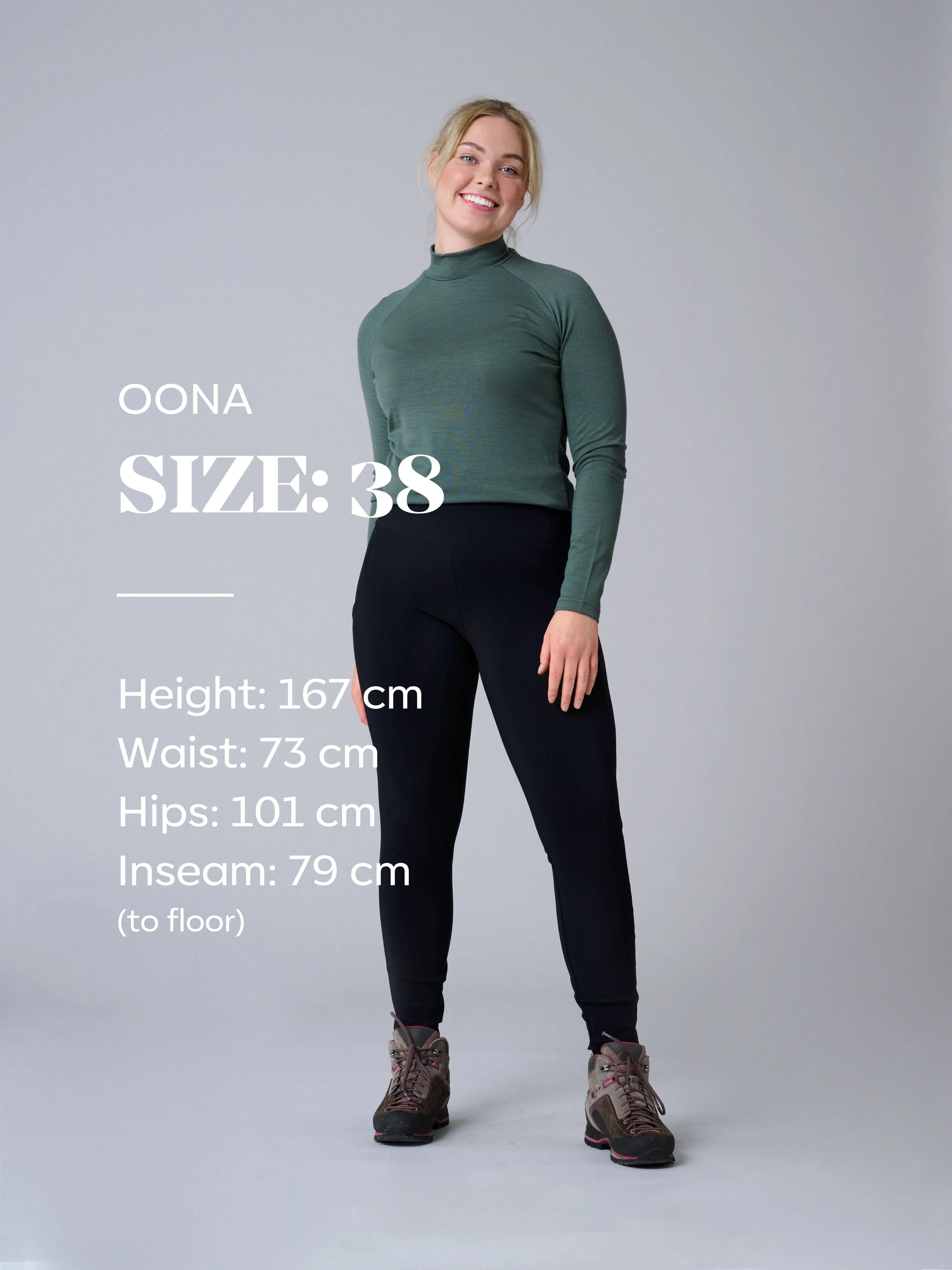 Rosa Hiking Tights Black
