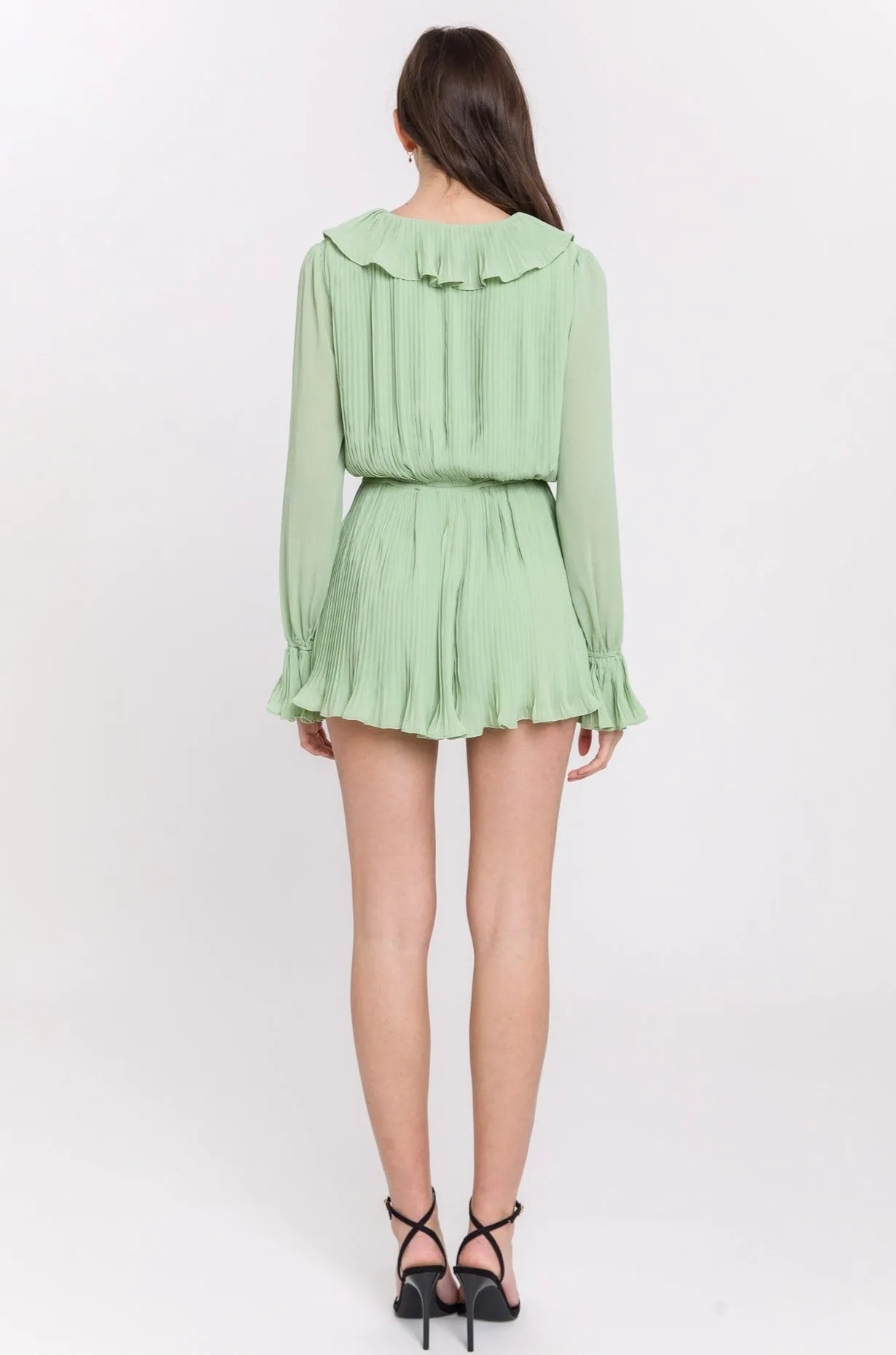 Ruffled V-neck Romper