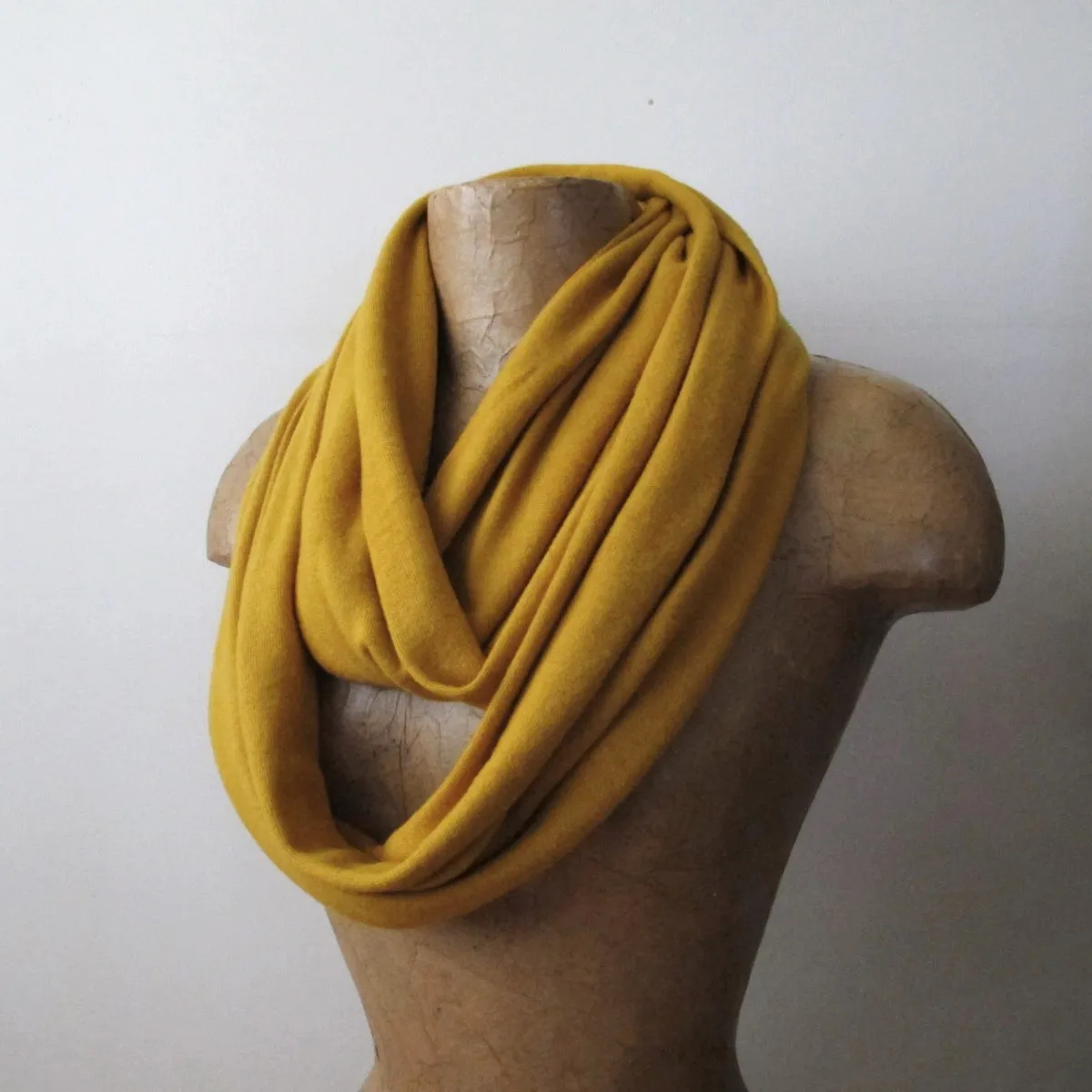 SAFFRON YELLOW Fleece Infinity Scarf