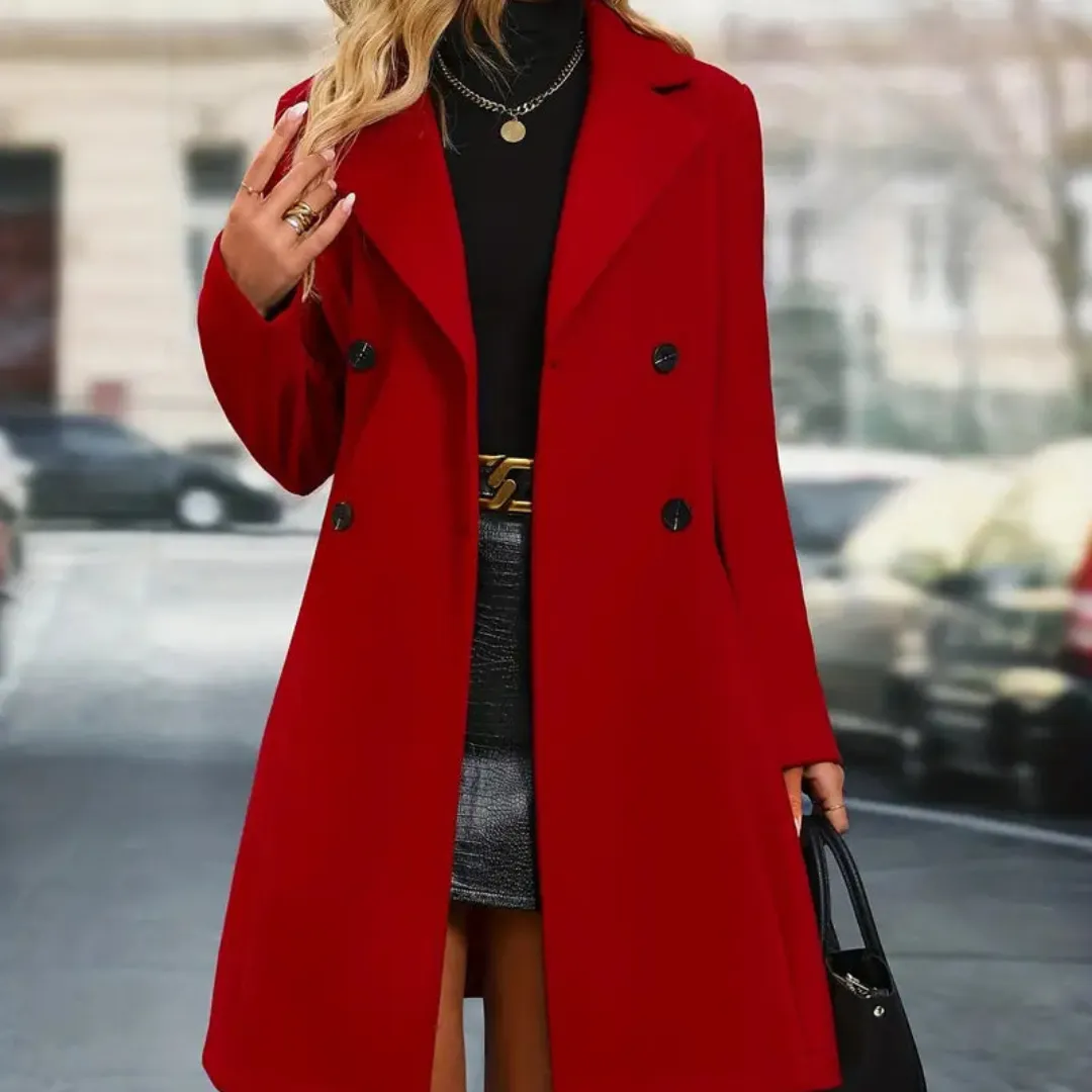 Sally Chic Double Breasted Coat | Perfect for Autumn Elegance