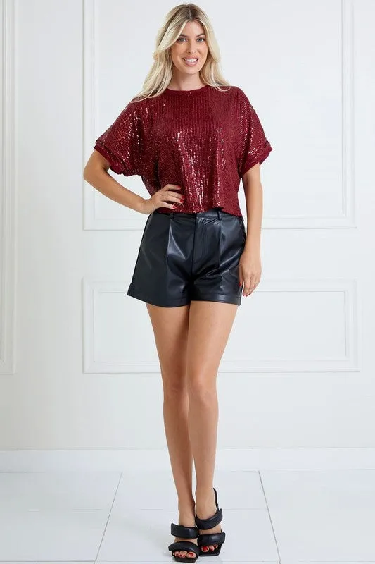 Shimmer Sequin Tunic Top