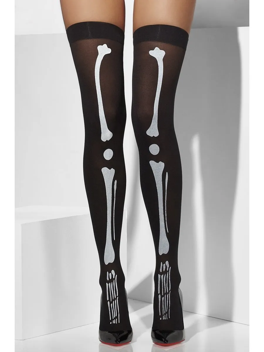 Skeleton Print Stockings