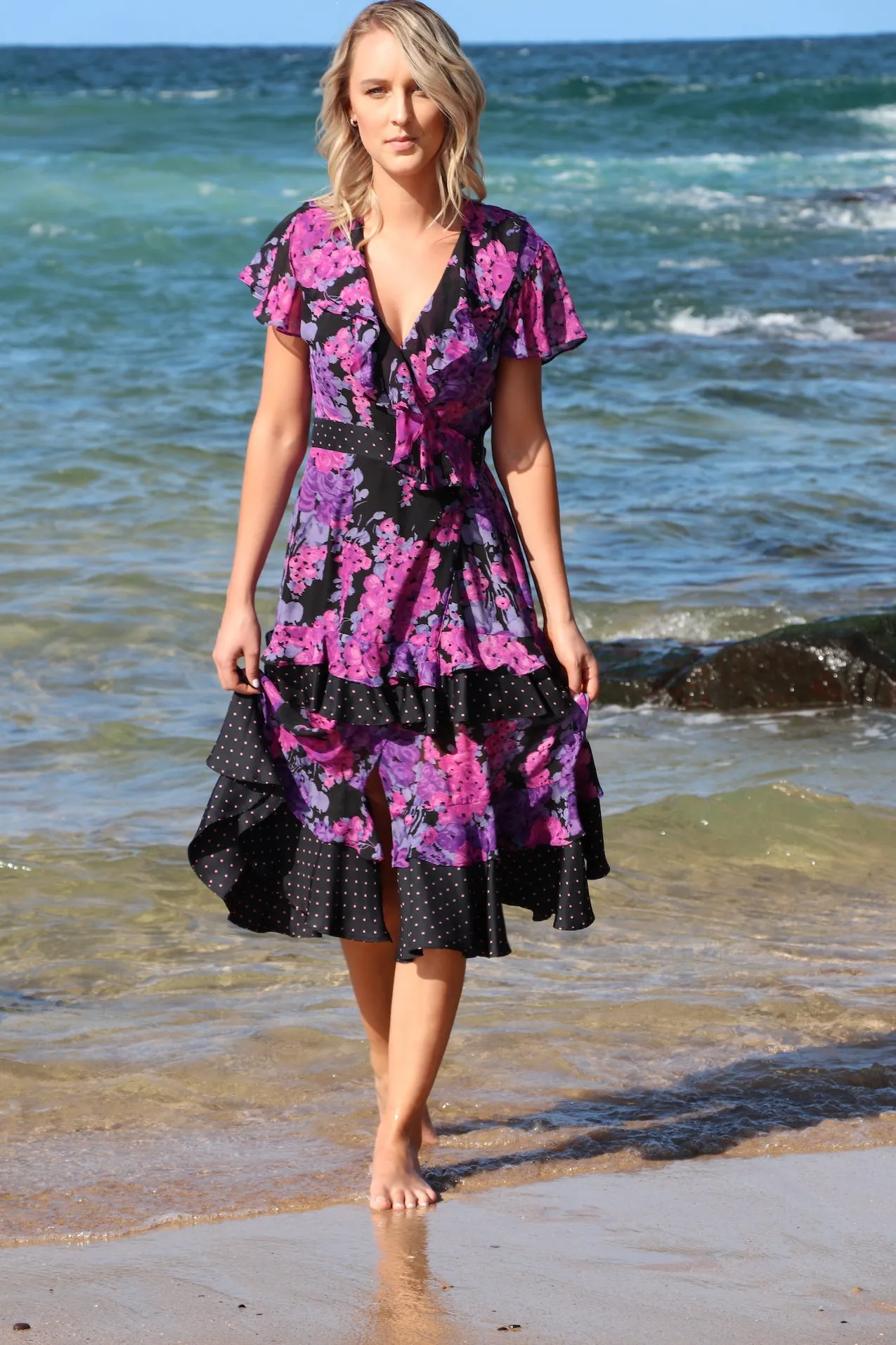 Smith & Herrera Charlotte Silk Wrap Dress