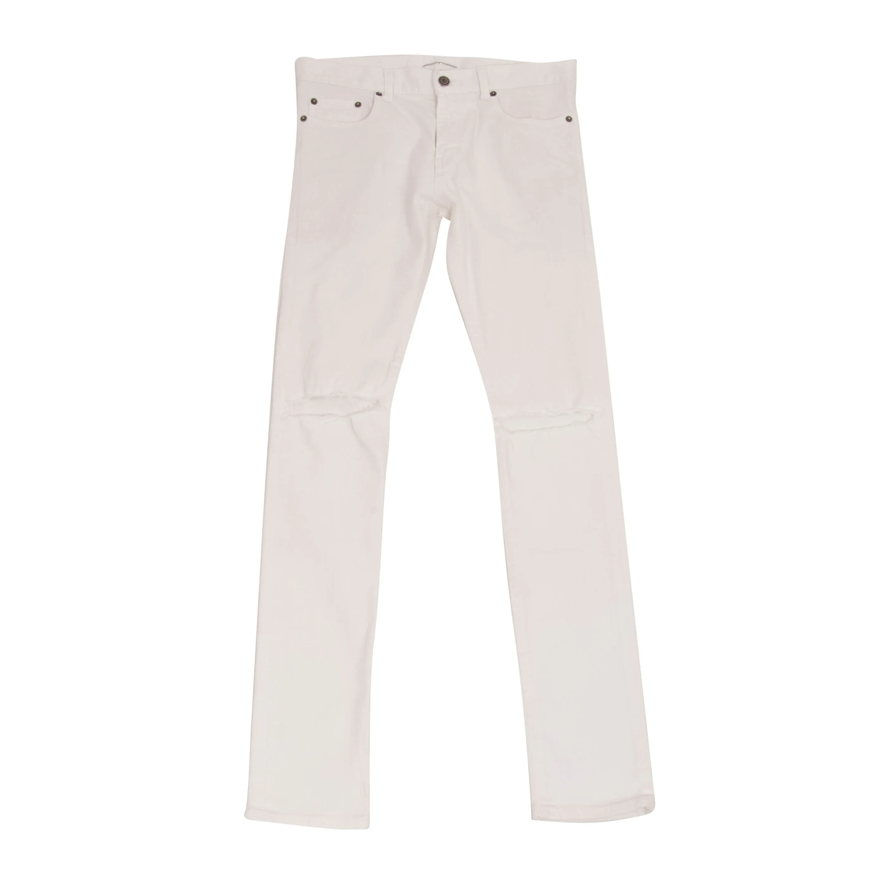 SS13 Knee Slashed Jeans (White)
