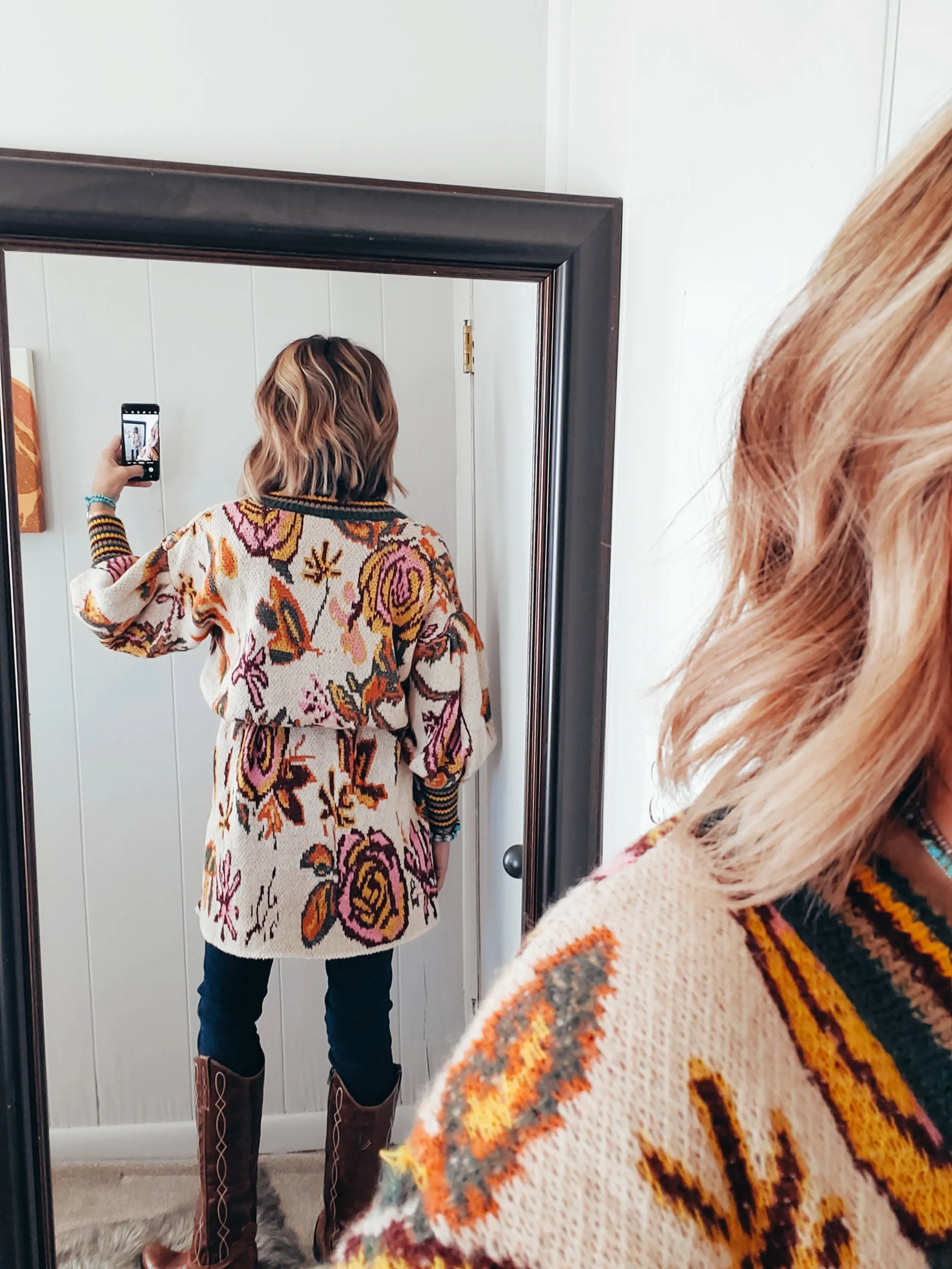 The Rosa Floral Belted Cardigan