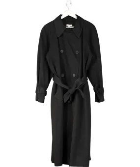 Topshop Black Washed Trench Coat UK 14