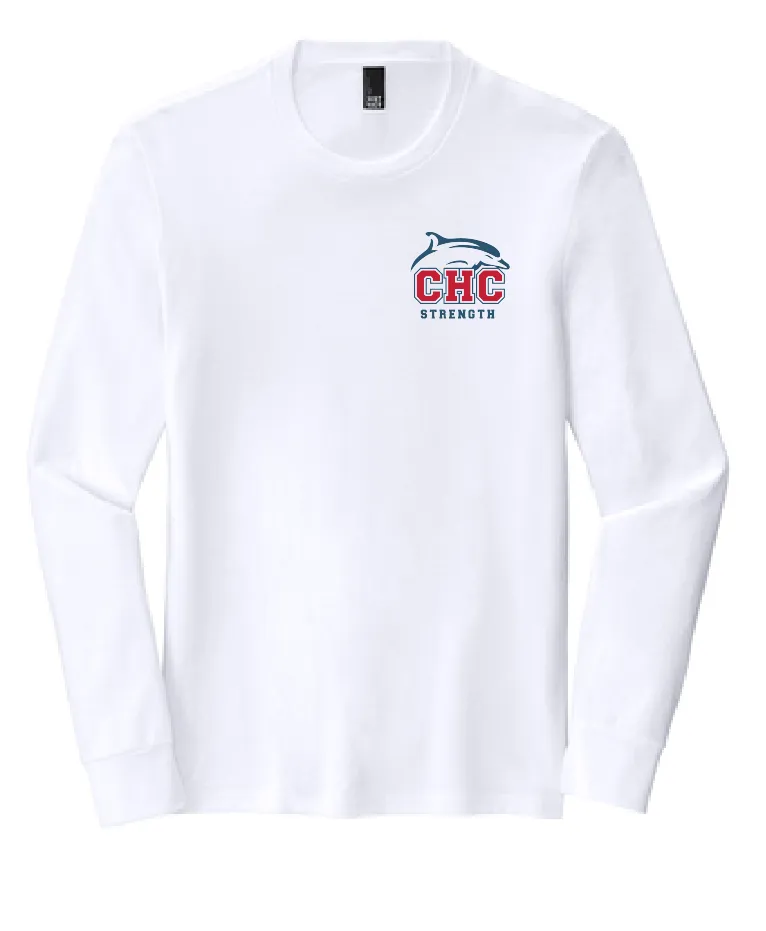 Triblend Long Sleeve Tee / White / Cape Henry Strength & Conditioning