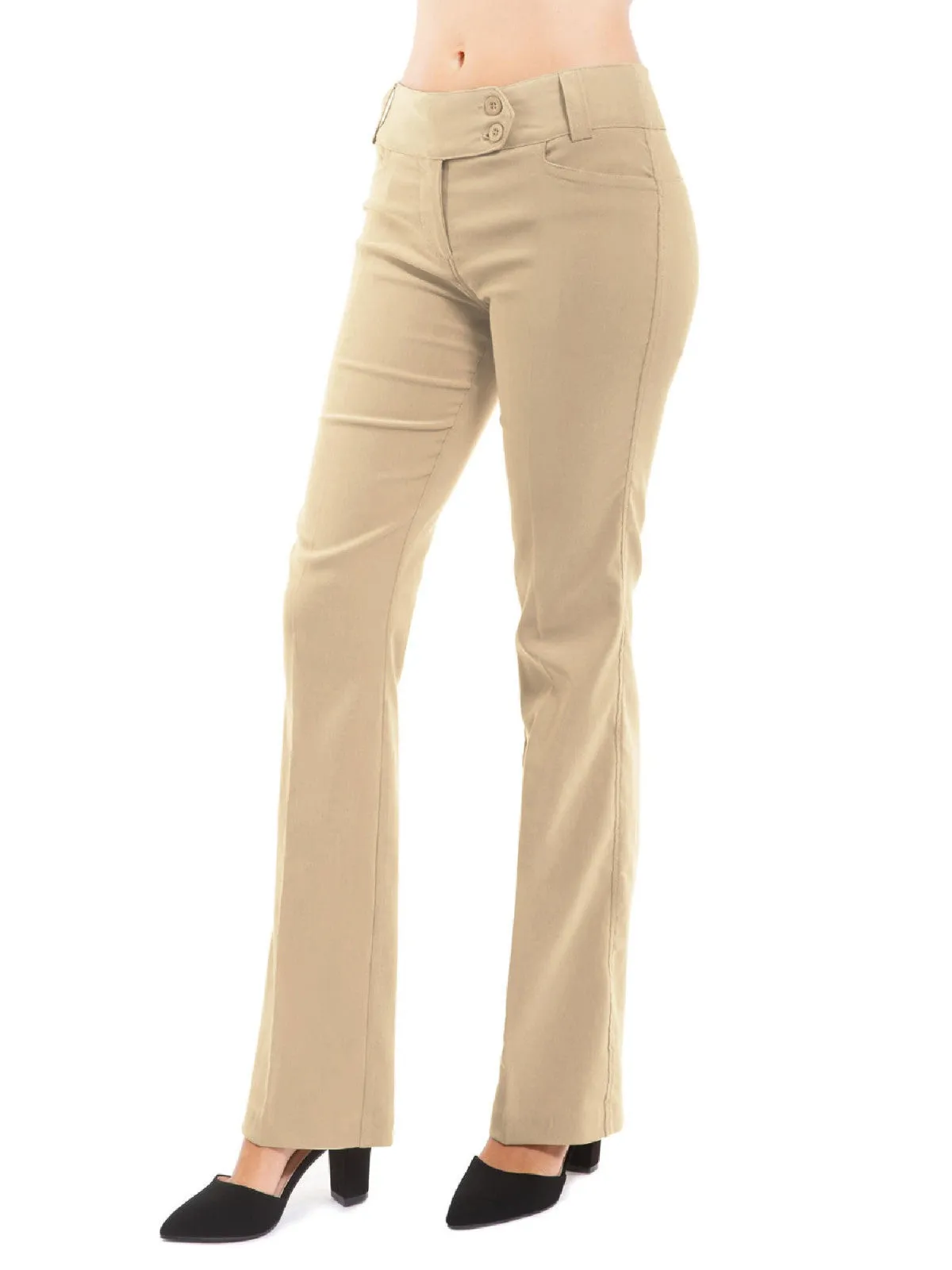Ultra Stretch Comfy Millennium Bootcut Dress Pants Work Business Office Trousers