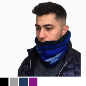 Unisex Reversible Striped Neck Warmer Scarf