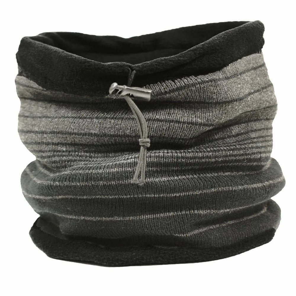 Unisex Reversible Striped Neck Warmer Scarf