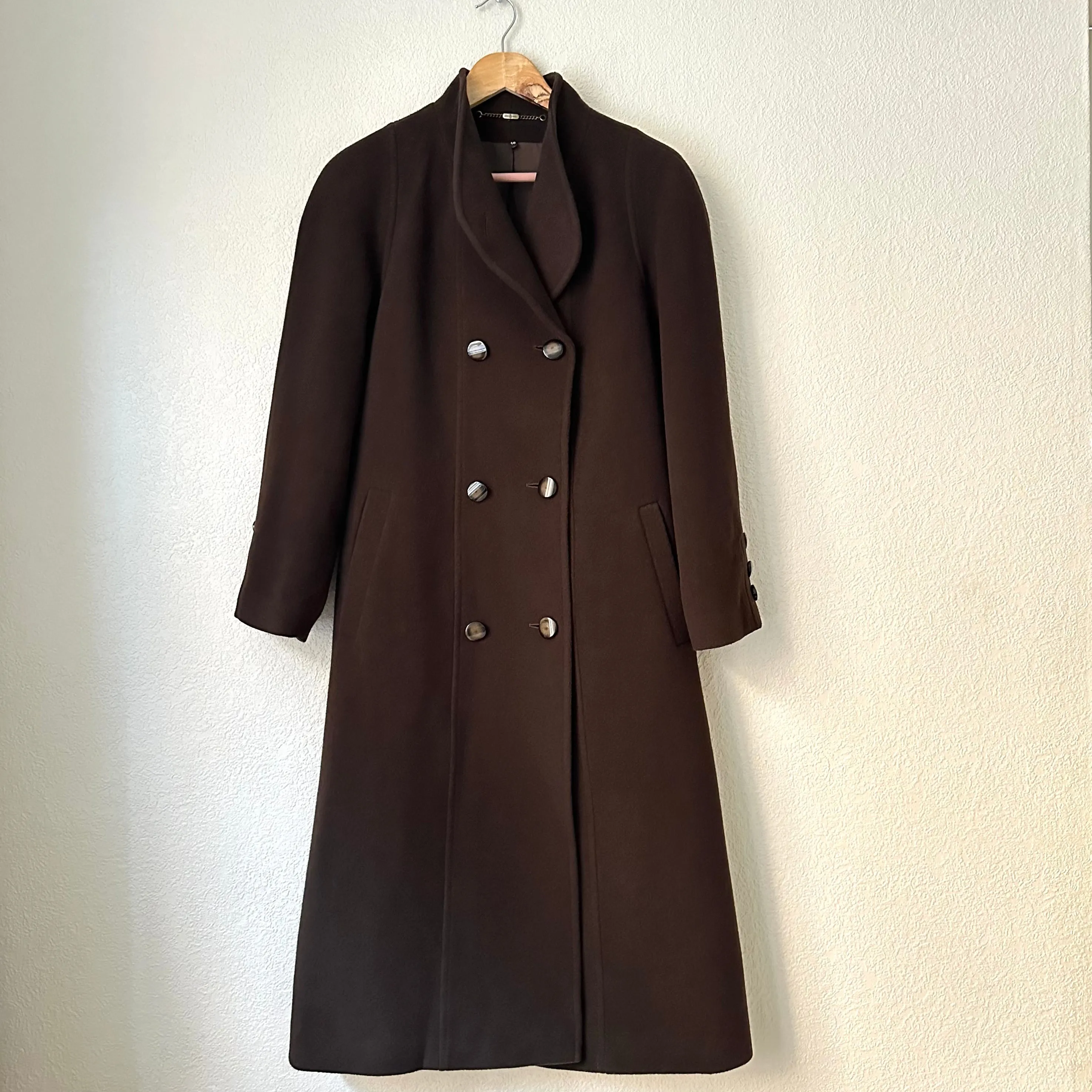 Vintage Brown Wool Coat, size L