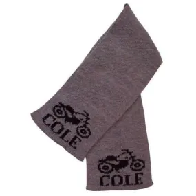Vintage Motorcycle Personalized Knit Scarf
