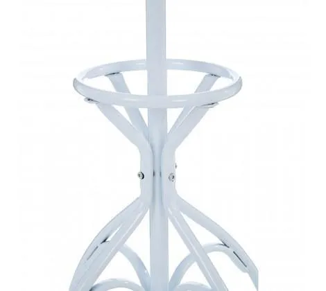 White Powder Coated Metal Coat Stand