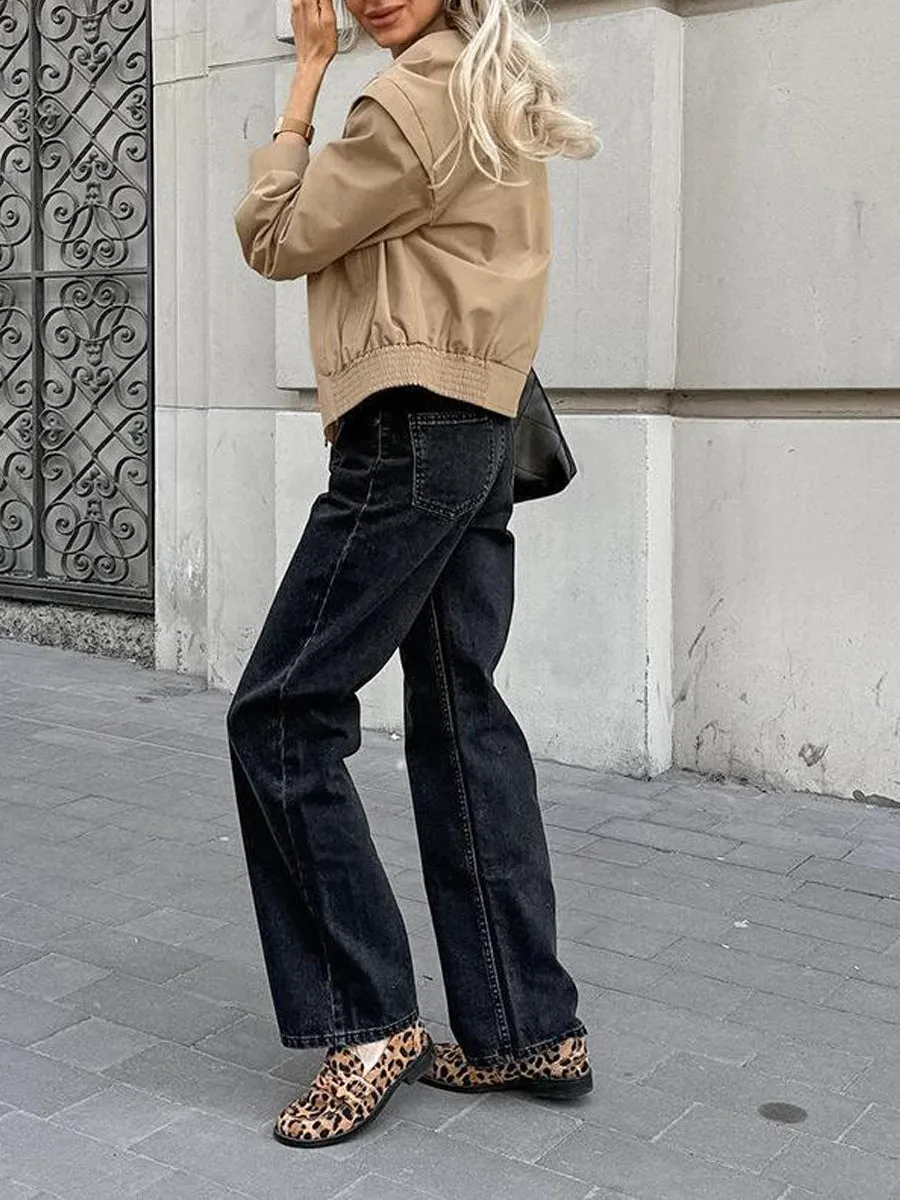 Women Lapel Loose Trench Coat
