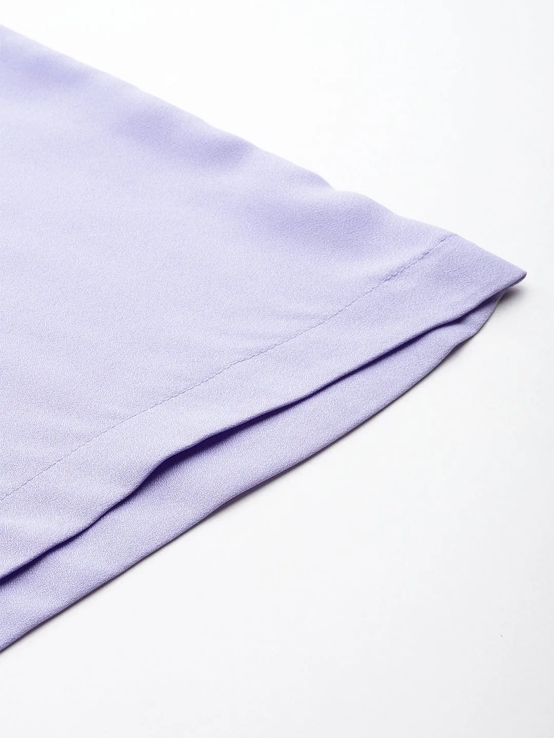 Women Lavender Relaxed Loose Fit High-Rise Pleated Trousers