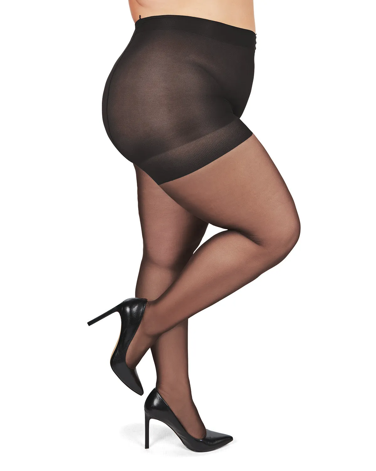 Women's Curvy All Day Sheer Control Top Pantyhose