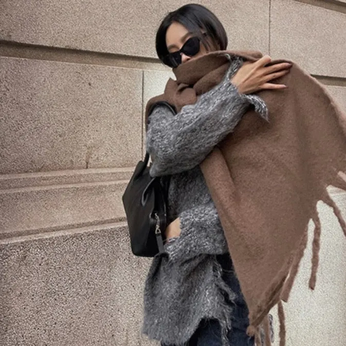 Yura Wool Blanket Scarf - 10 Colors