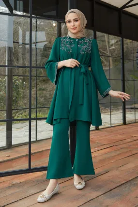 ZRF Women Mona Tunic Pants Set - Emerald - Solihull