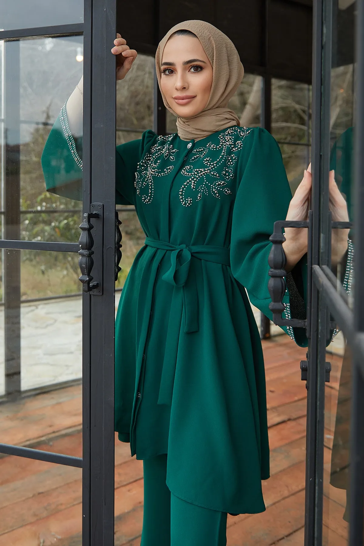 ZRF Women Mona Tunic Pants Set - Emerald - Solihull